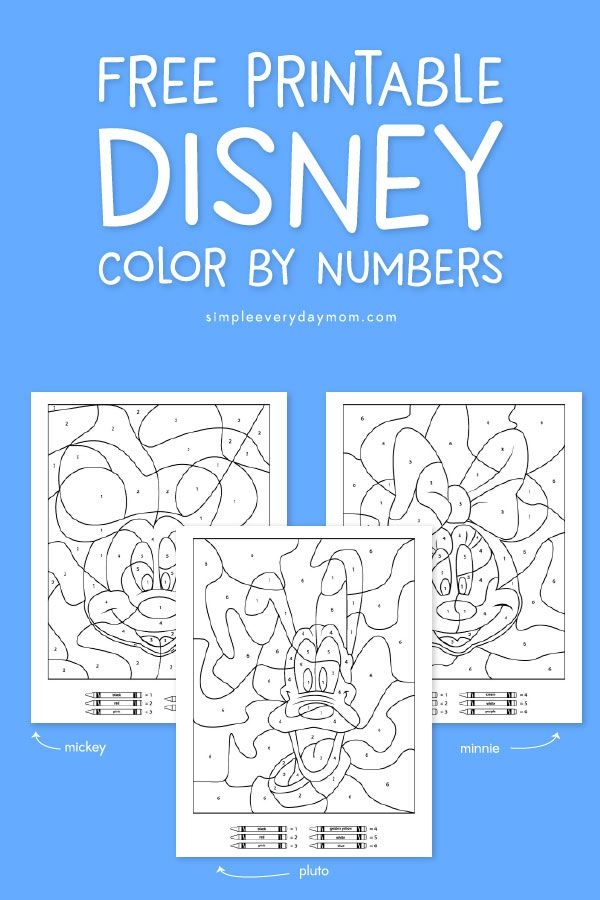 Disney Color By Number Sheets