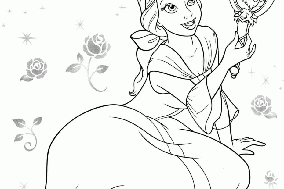 Disney Coloring Pages Belle Coloring Home