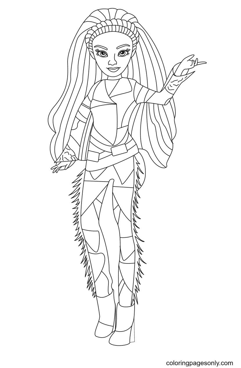 Disney Descendants Uma Coloring Page Free Printable Coloring Pages