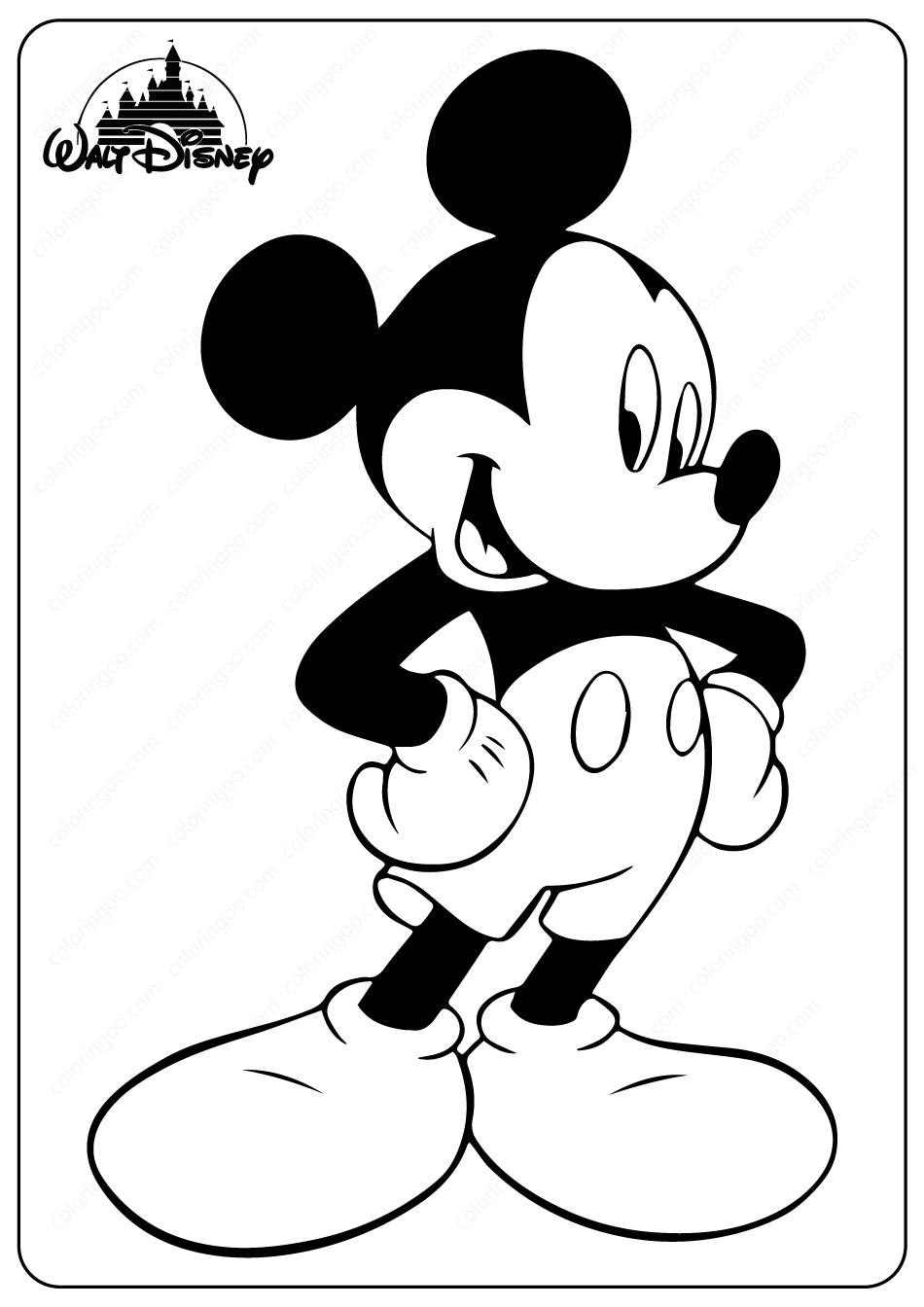 adult Mickey Mouse coloring pages