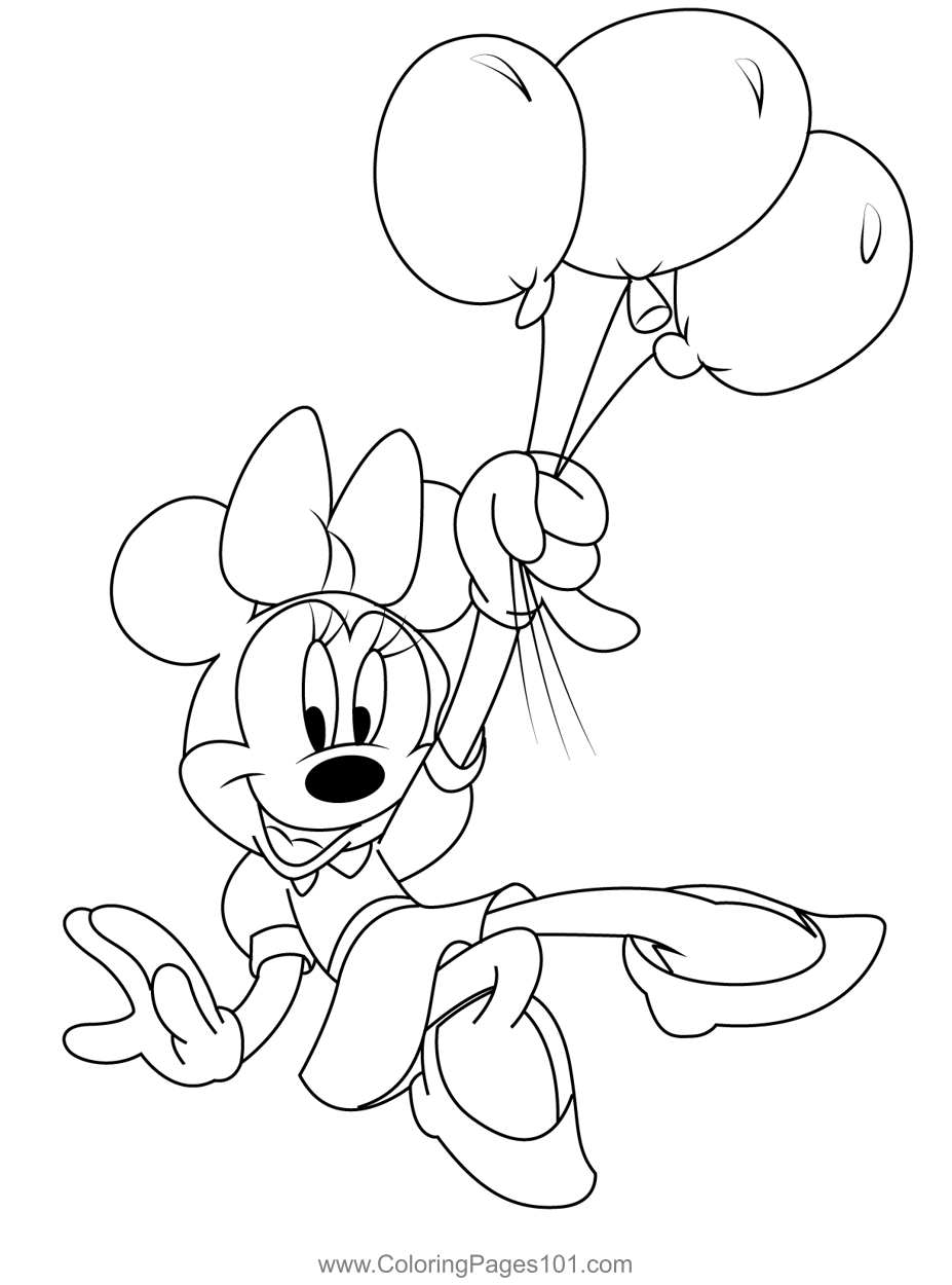 Disney Minnie Mouse Coloring Page For Kids Free Minnie Mouse 