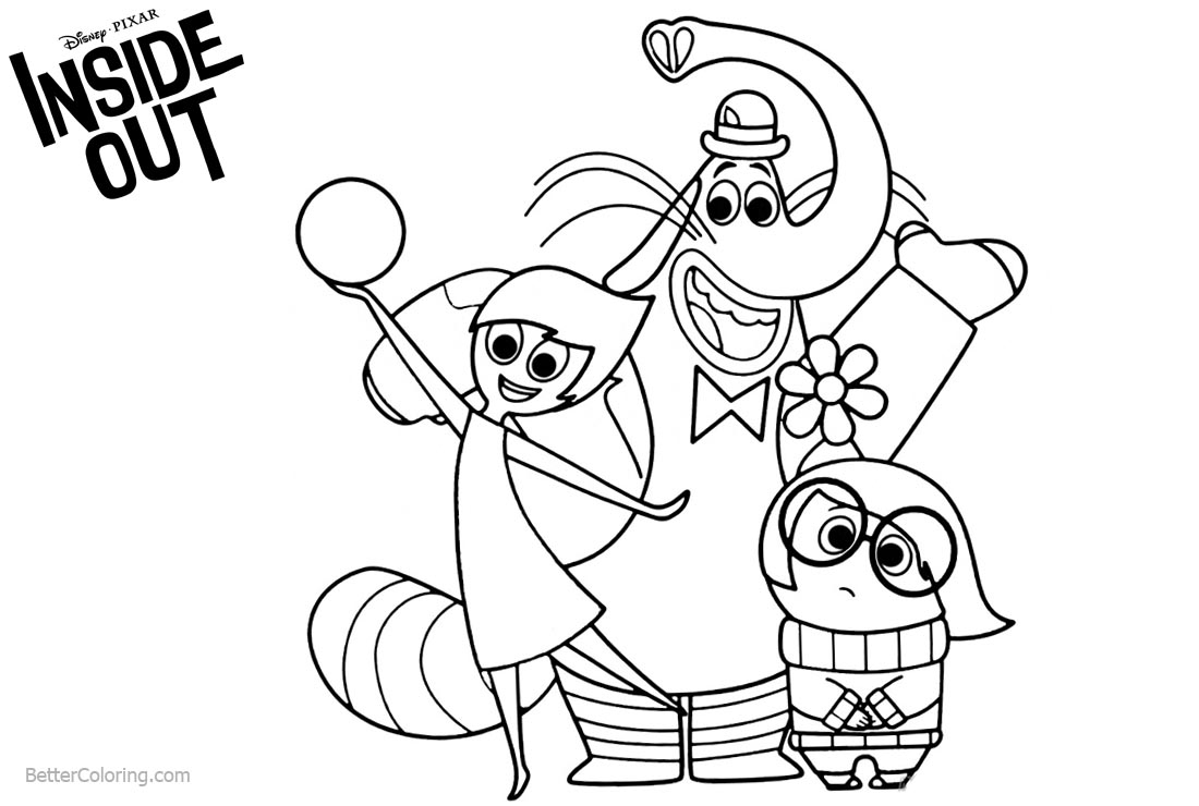 Disney Pixar Inside Out Coloring Pages Free Printable Coloring Pages