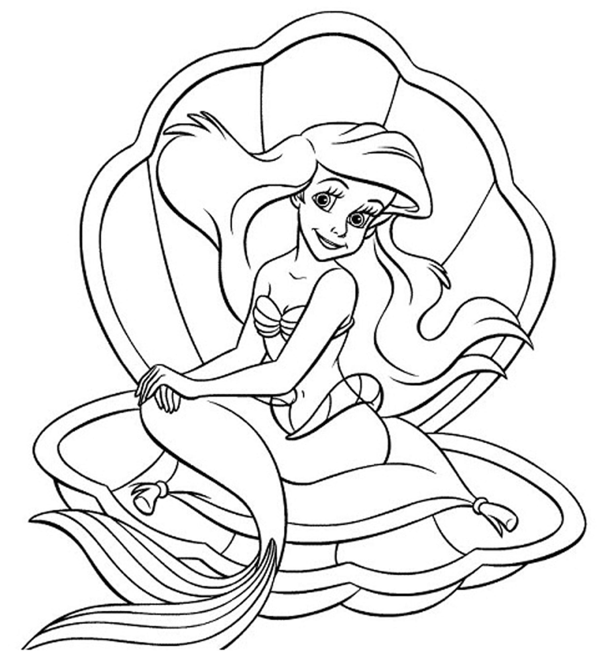 ariel disney princess coloring pages