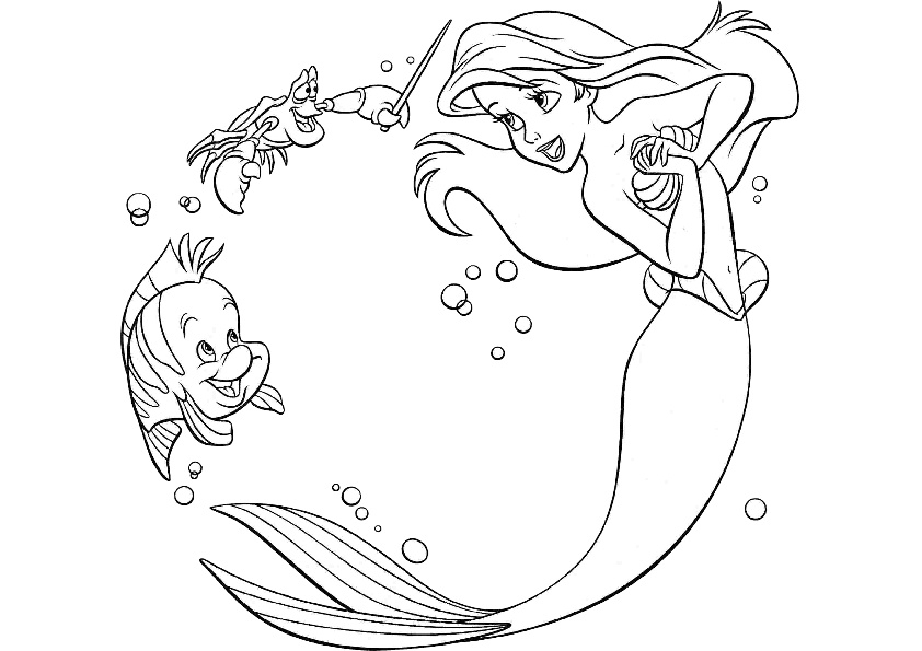 Disney Princess Ariel The Little Mermaid Coloring Pages Print Color Craft Disney Princess Ariel The Little Mermaid Coloring Pages Print Color Craft