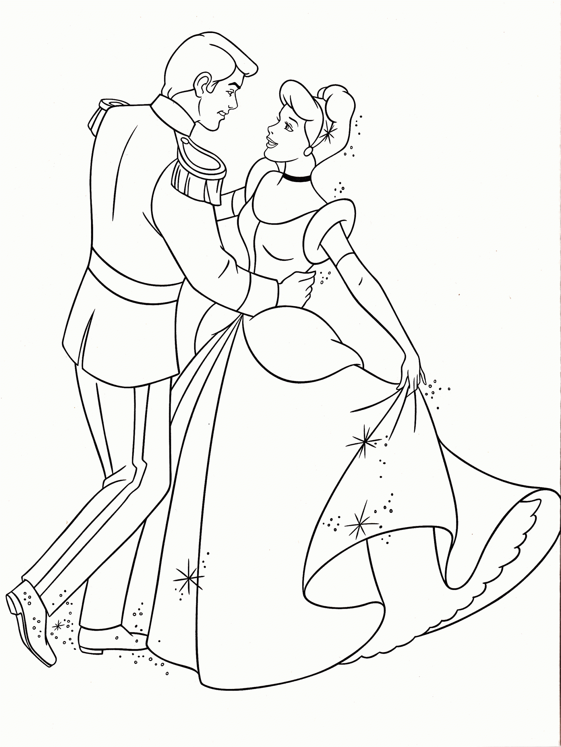 Cinderella colouring sheets to print