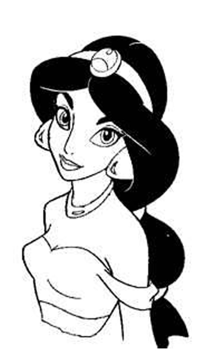 Disney Printable Princess Jasmine Long Hair Coloring Pages Disney Printable Princess Jasmine Long Hair Coloring Pages