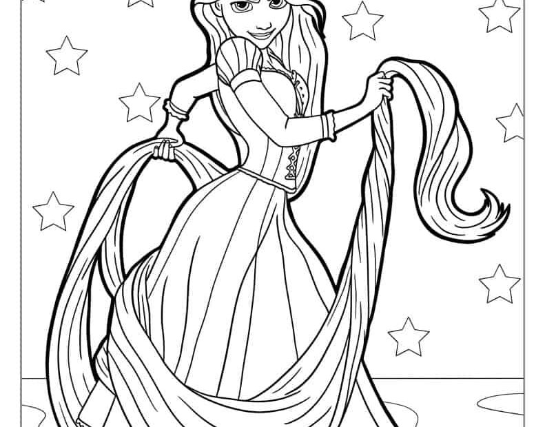 Disney Rapunzel Colouring Pictures To Printable Infoupdate