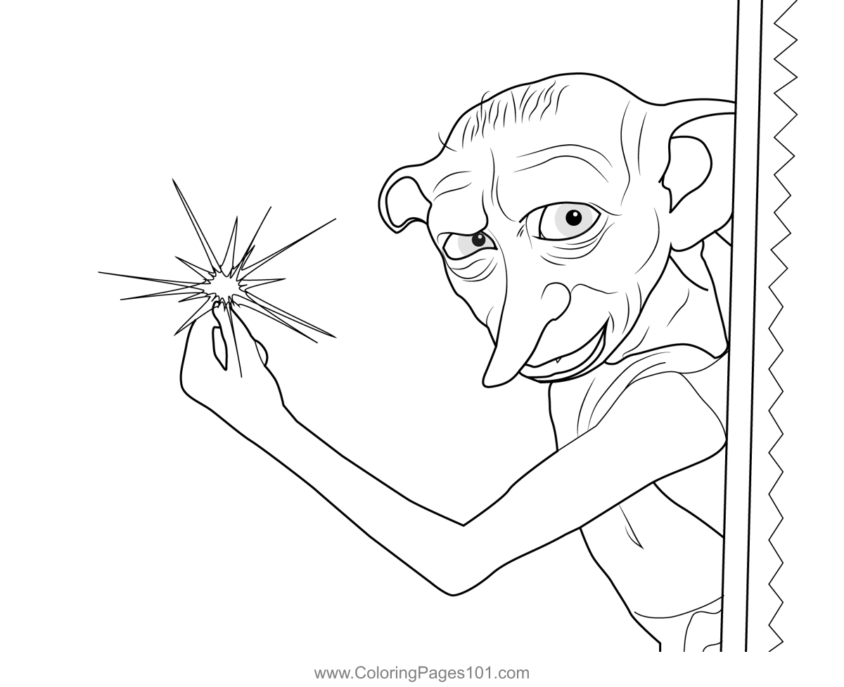 Dobby Harry Potter Coloring Page For Kids Free Harry Potter Printable 