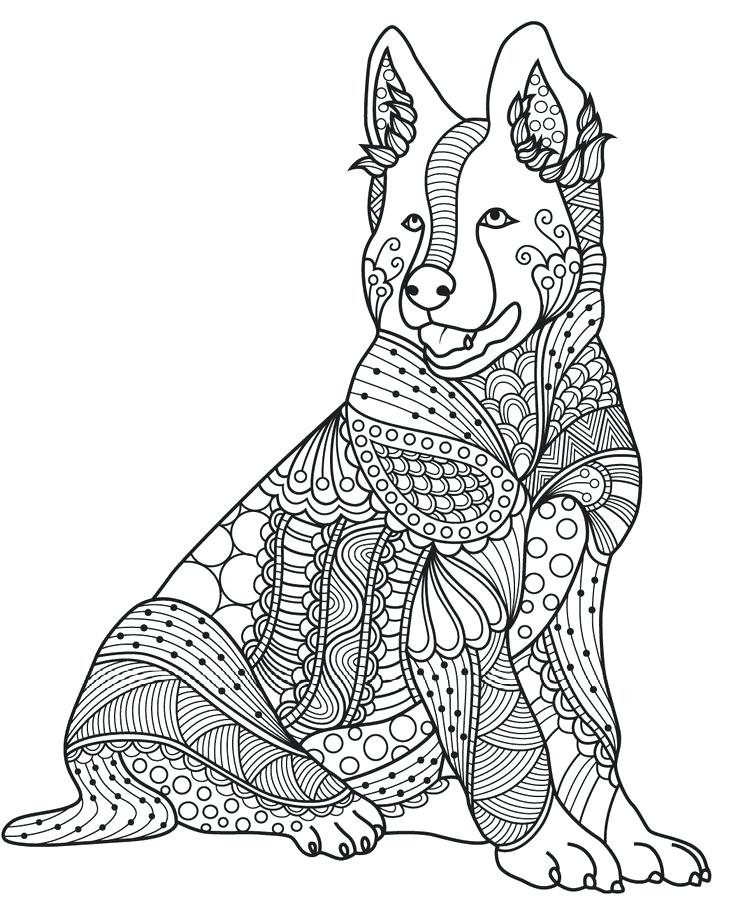 dog coloring pages for adults