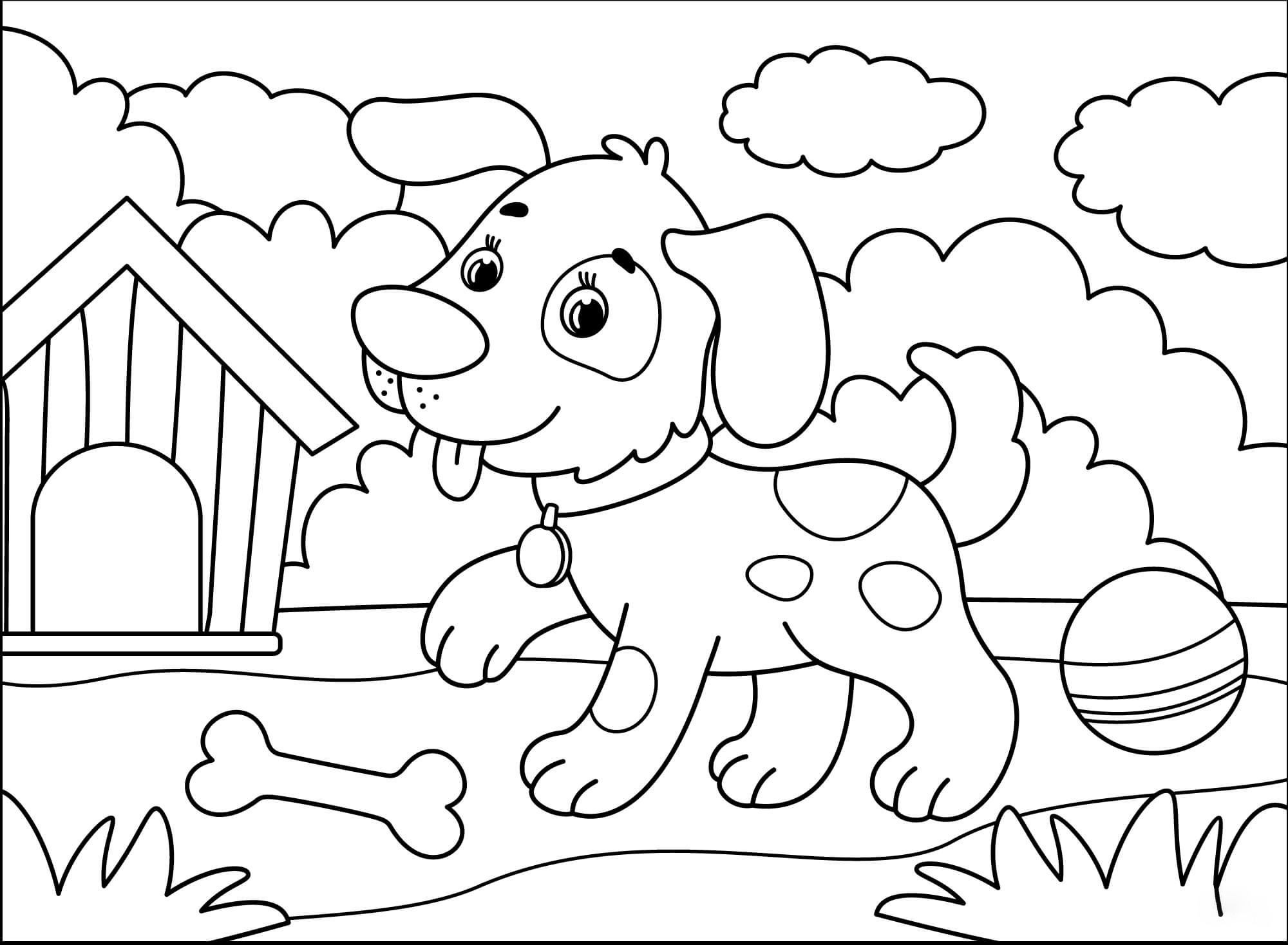 Dog Coloring Pages Free Printable Dog Coloring Page Coloring Pages 