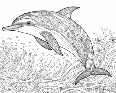 Dolphin Coloring Pages For Adults Coloring Book Dolphin Coloring Pages For Adults Coloring Book