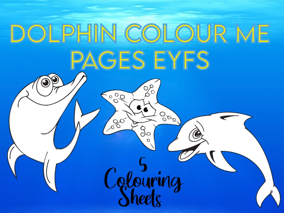 Dolphin Colour Me Pages EYFS Teaching Resources Dolphin Colour Me Pages EYFS Teaching Resources