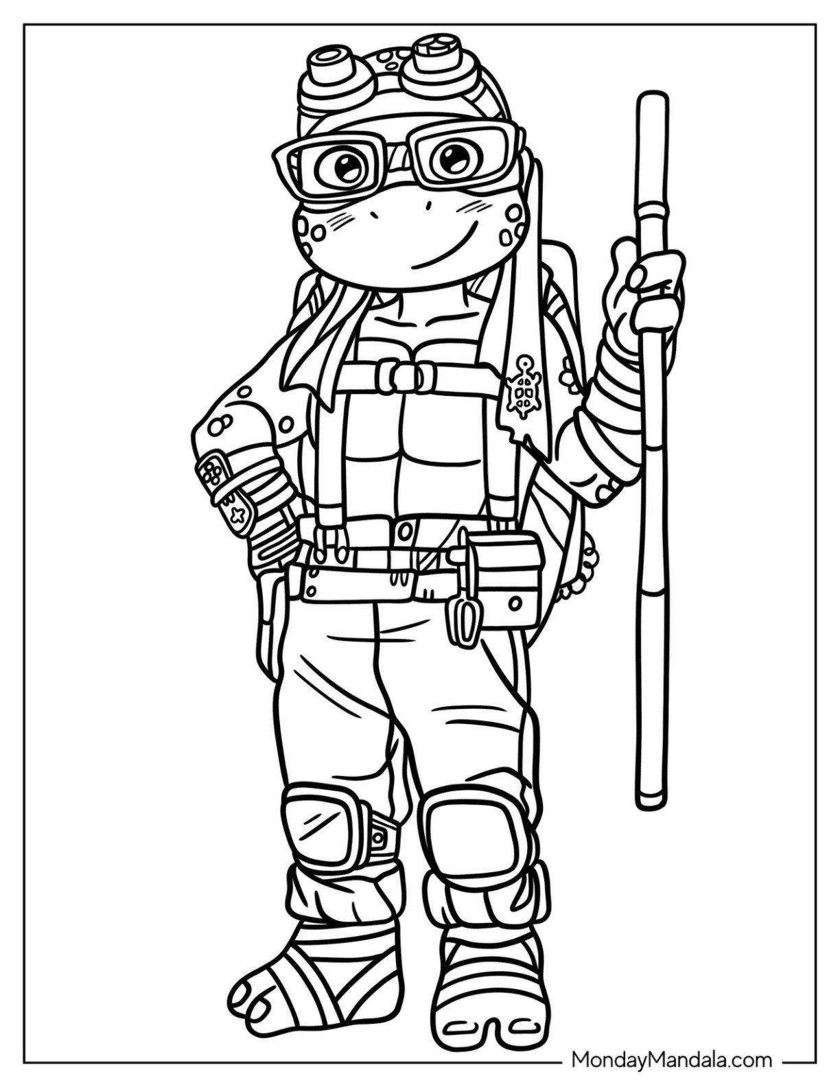 Ninja Turtle coloring pages donatello