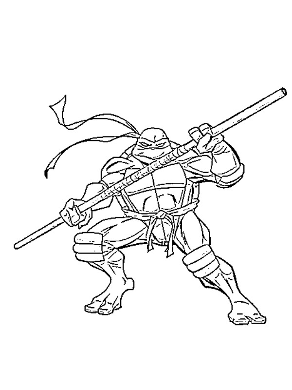 Donatello Ninja Turtles Coloring Page Funny Coloring Pages