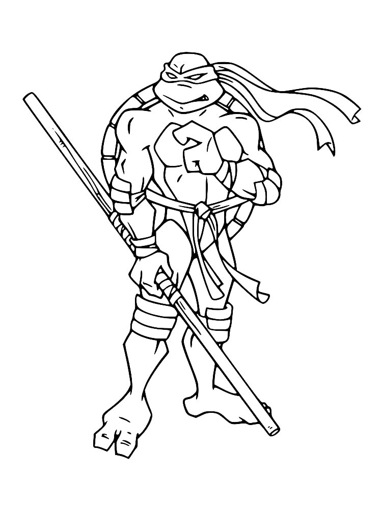 Donatello Ninja Turtles Coloring Pages