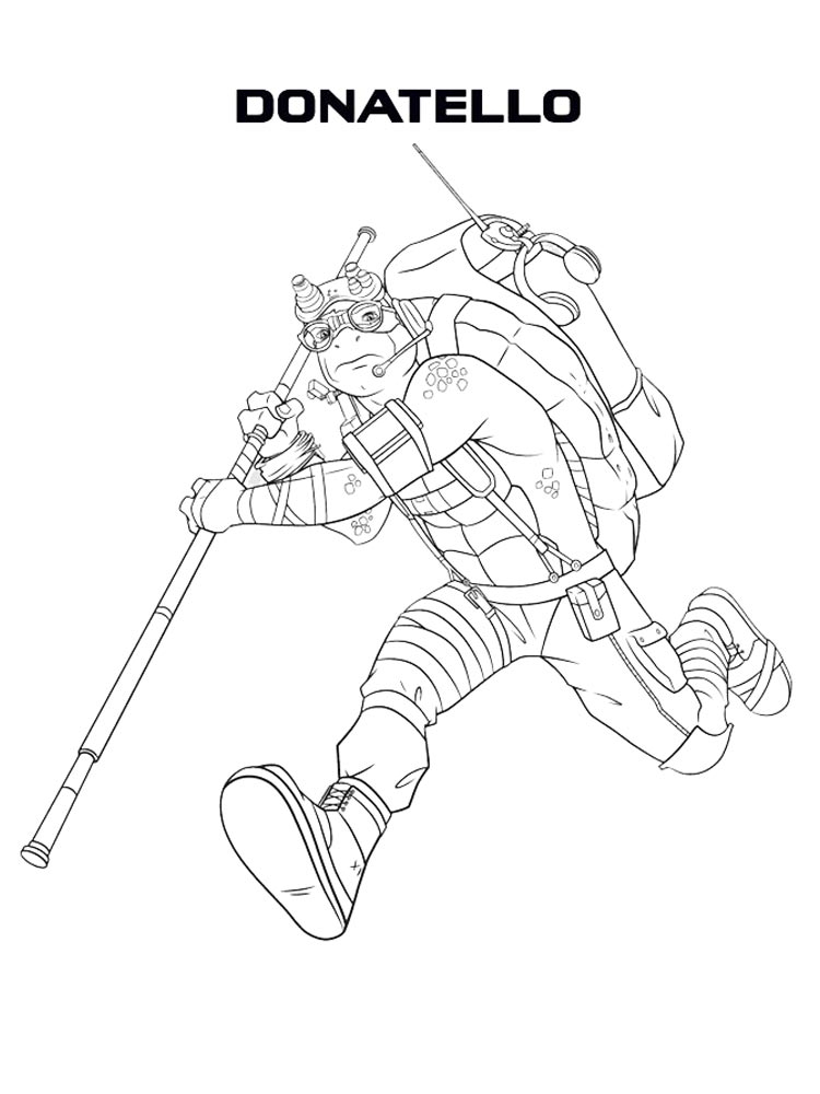Donatello Ninja Turtles Coloring Pages