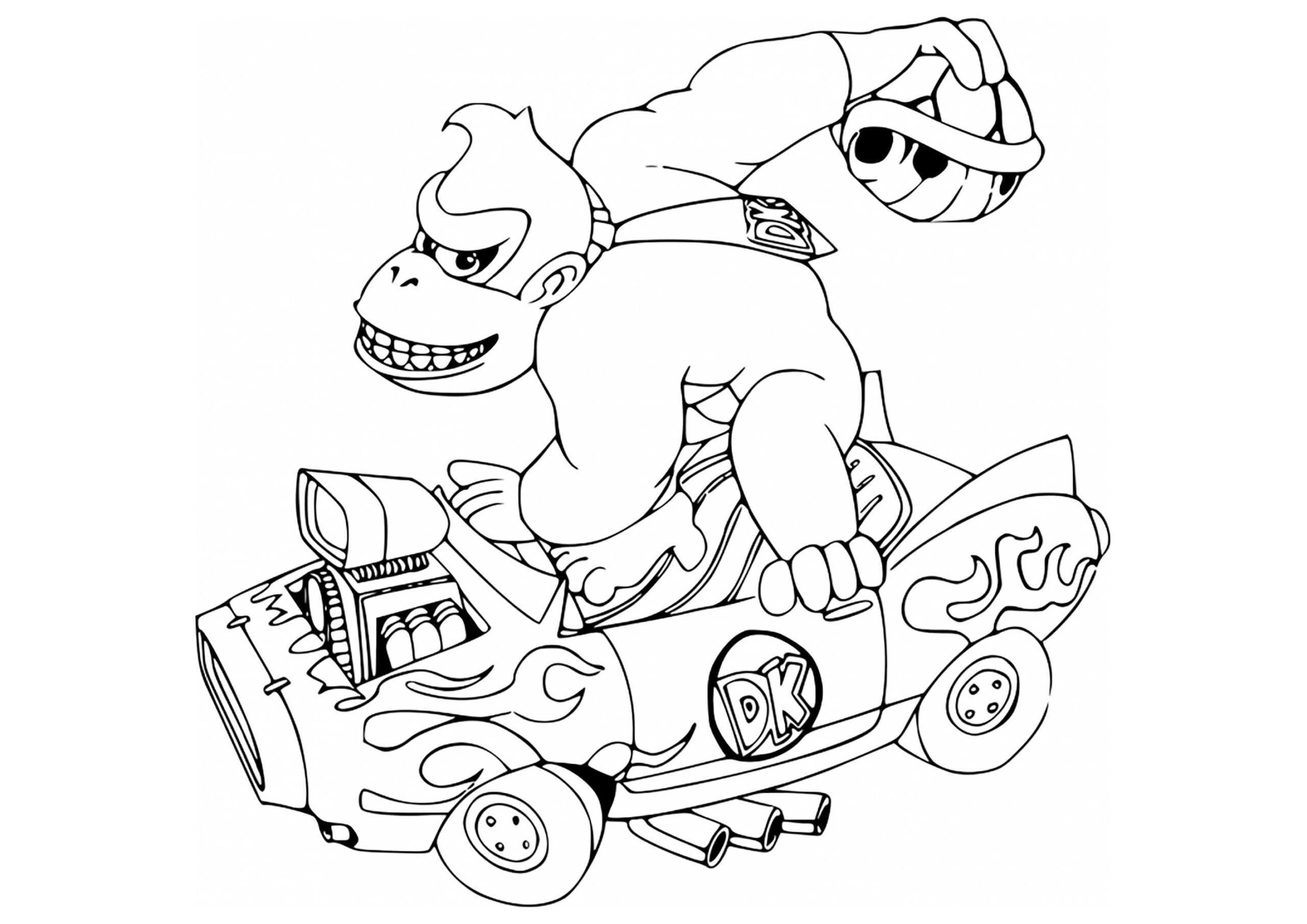 free Mario cart coloring sheet free Mario cart coloring sheet