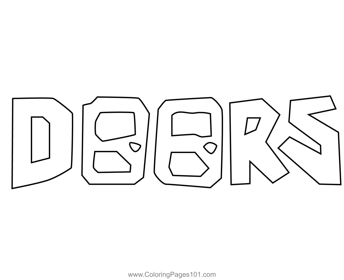 Doors Logo Doors Roblox Coloring Page For Kids Free Roblox Doors 