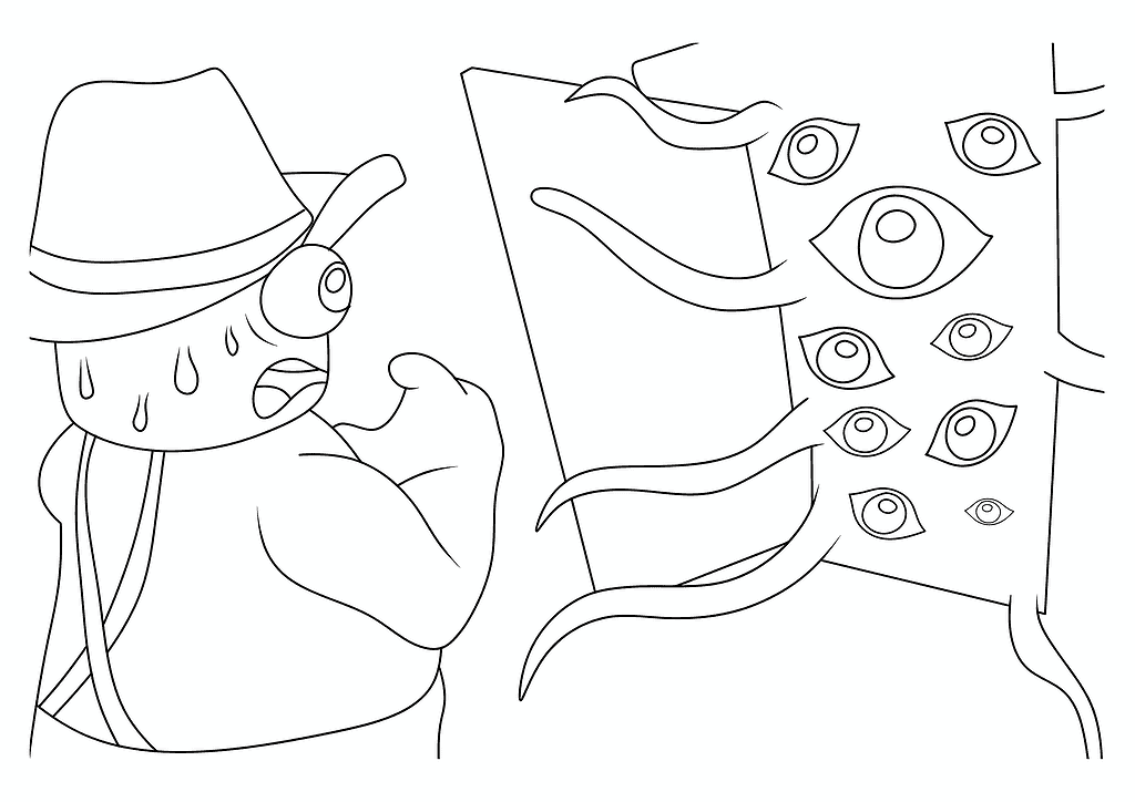 Doors Roblox Figure Is Terrifying Coloring Page