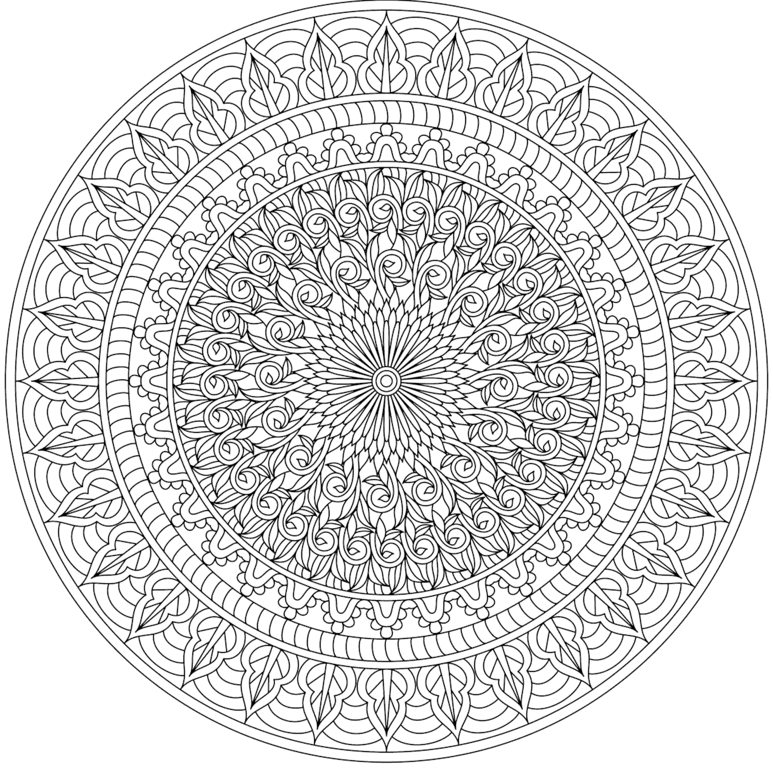 Downloadable Mandala Coloring Pages