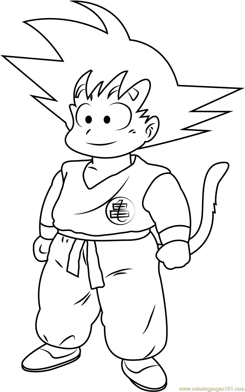 Dragon Ball Z Kid Goku Coloring Pages Dragon Ball Z Kid Goku Coloring Pages