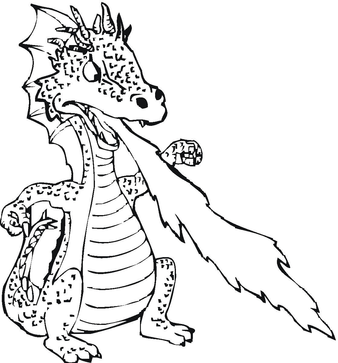free dragon colouring pages