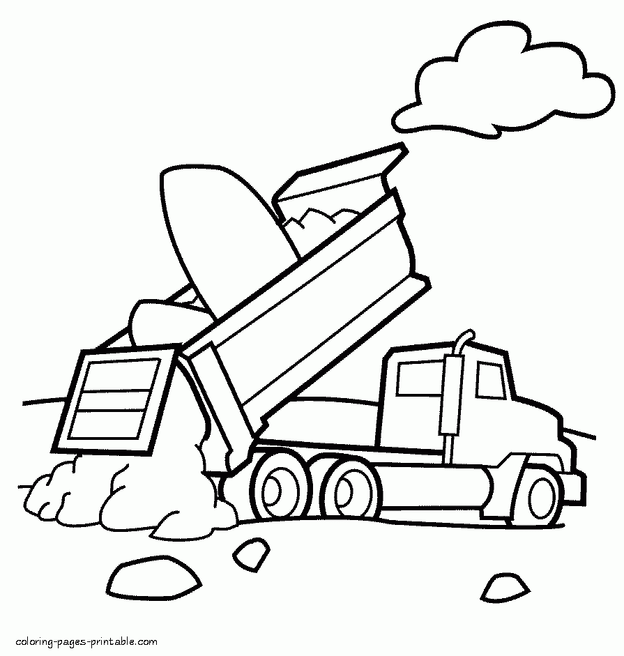 Dump Truck Coloring Pages Printable COLORING PAGES PRINTABLE COM Dump Truck Coloring Pages Printable COLORING PAGES PRINTABLE COM
