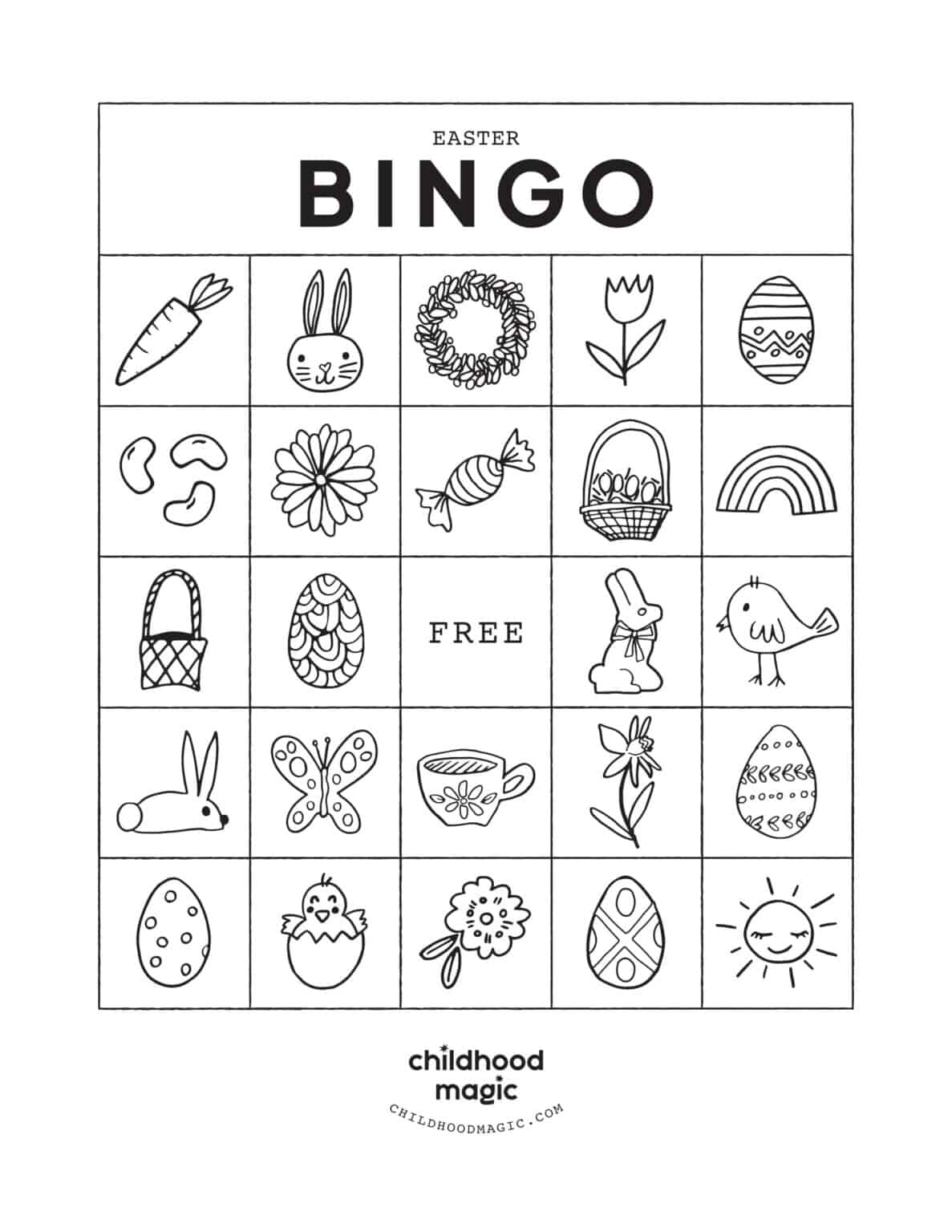 Easter Bingo Childhood Magic