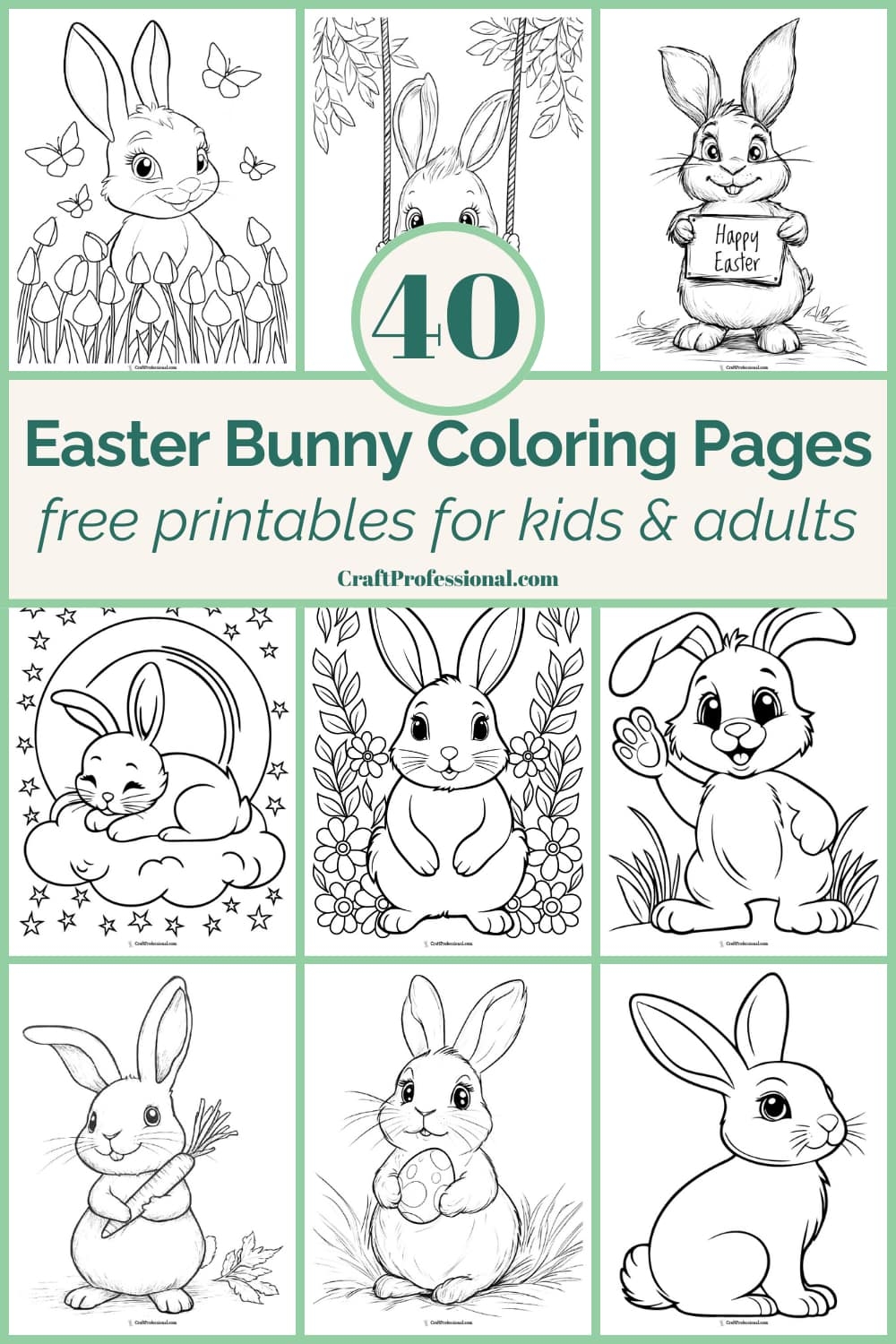 Easter Bunny Coloring Pages Free Printable Pdf Free Infoupdate Easter Bunny Coloring Pages Free Printable Pdf Free Infoupdate