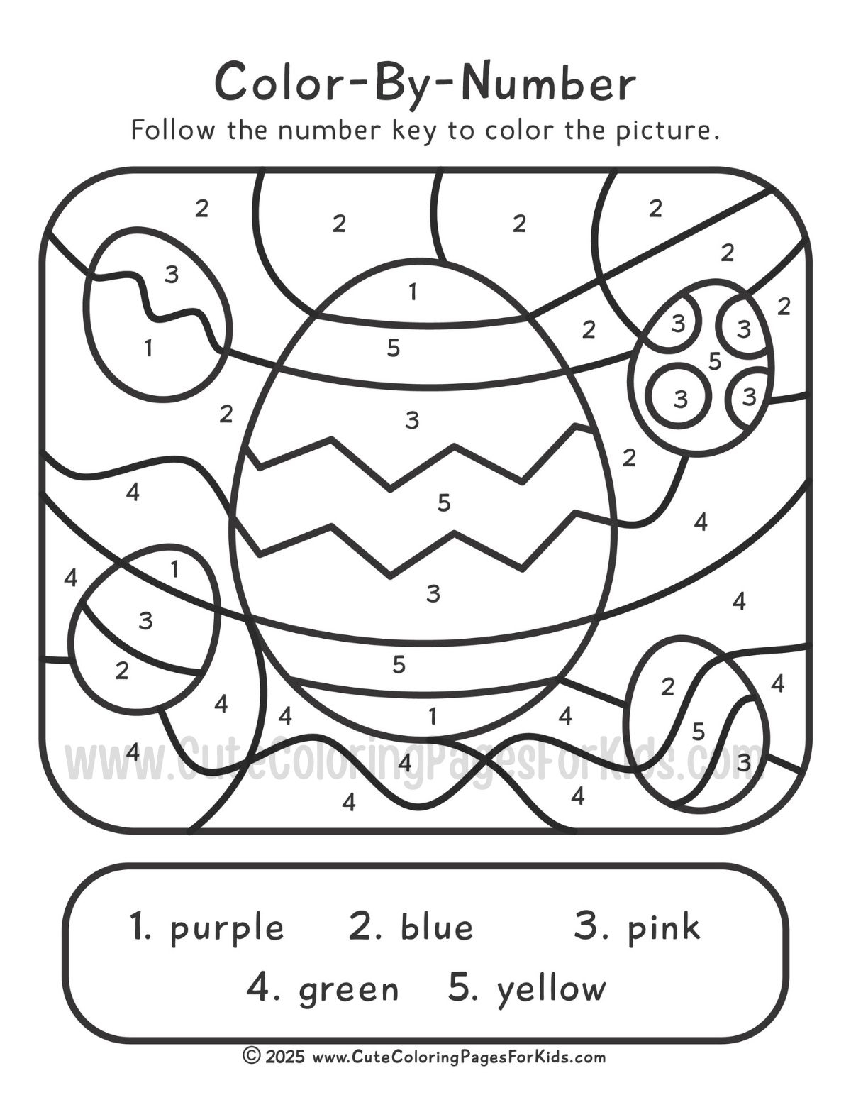 Easter Color By Number Printables Cute Coloring Pages For Kids Easter Color By Number Printables Cute Coloring Pages For Kids