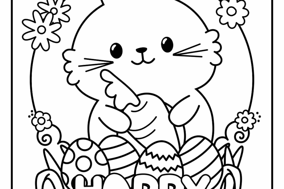 Easter Coloring Pages 4 Free Printable PDFs Cute Coloring Pages For