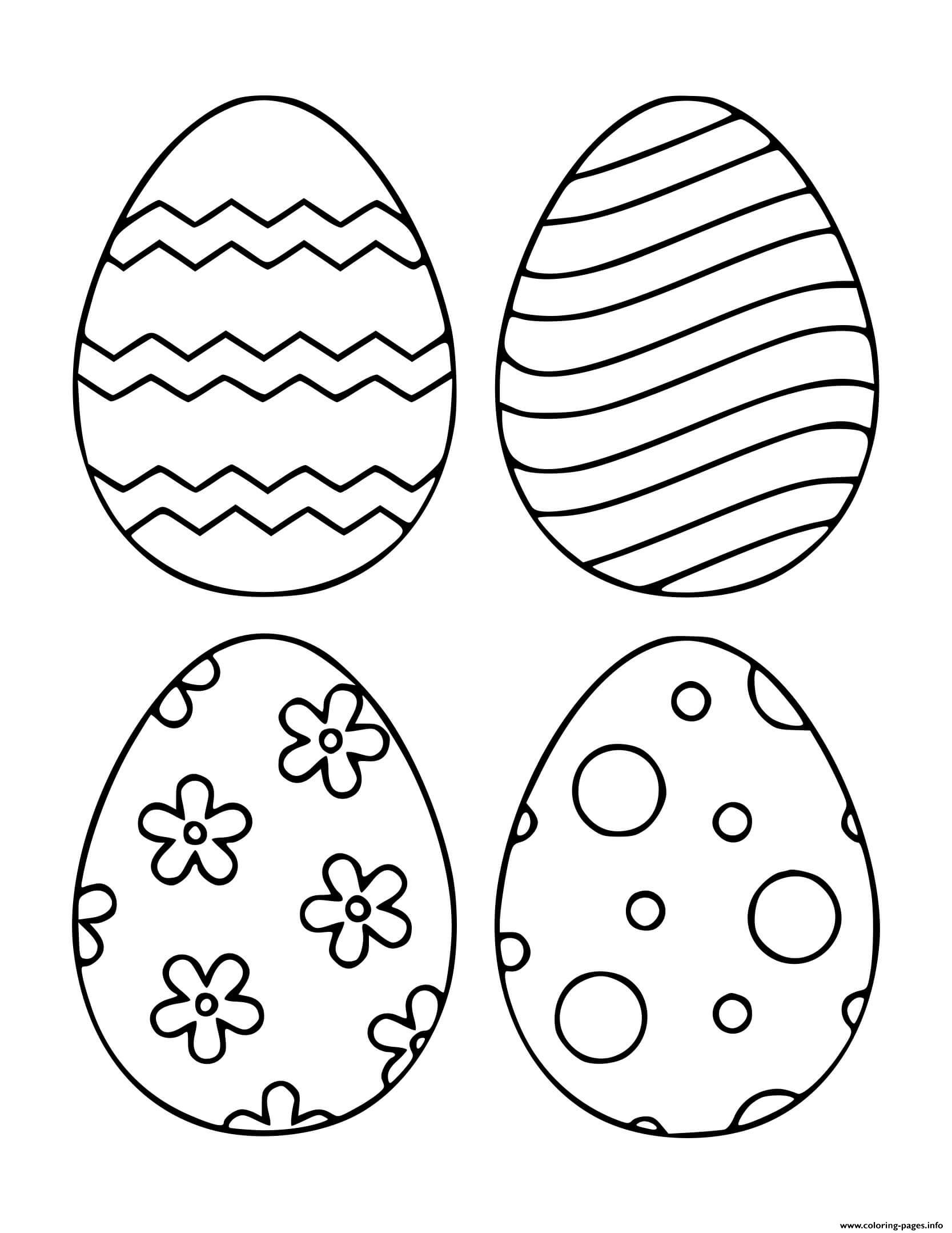Easter Egg Colouring Templates Easter Egg Colouring Templates