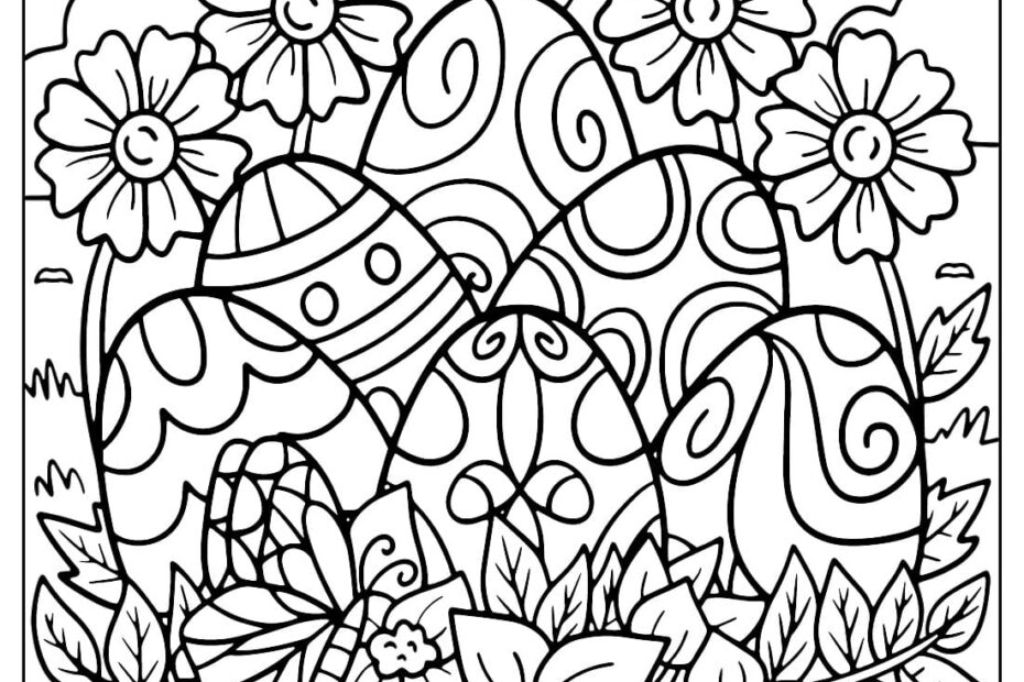 Easter Eggs Free Printable Coloring Page Free Printable Coloring Pages