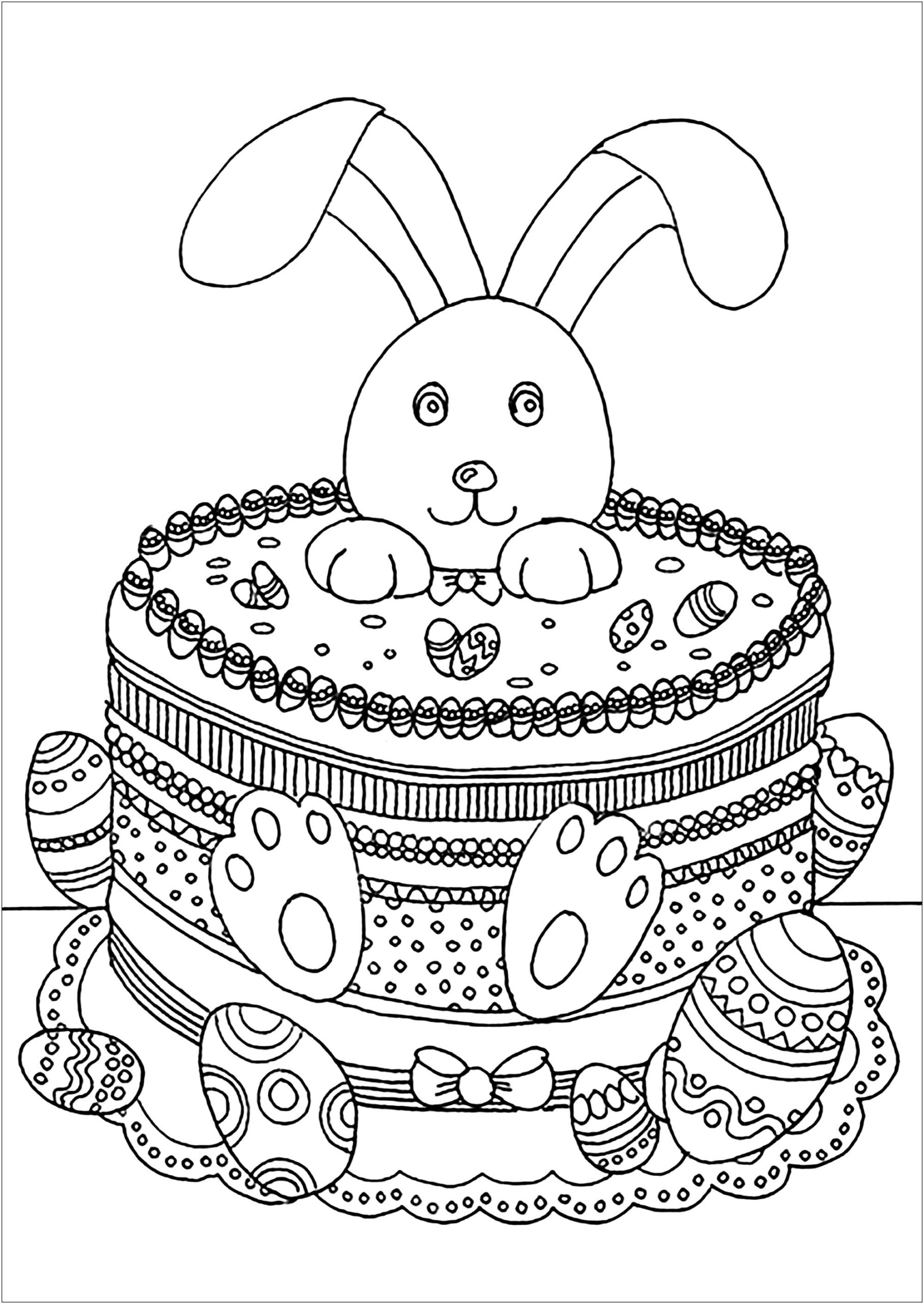 Easter Rabbit Easter Coloring Pages For Adults Easter Rabbit Easter Coloring Pages For Adults