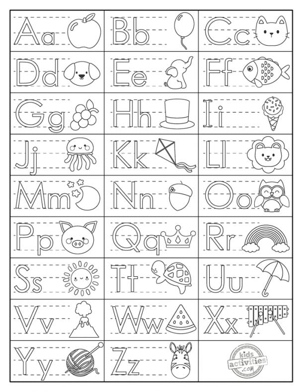 printable alphabet colouring page printable alphabet colouring page