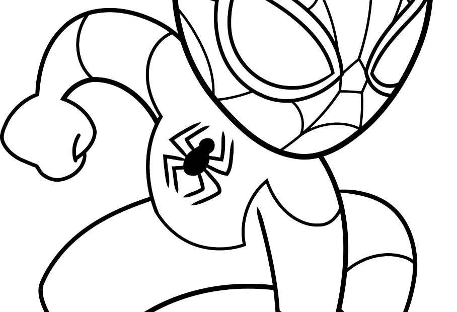 Easy Cartoon Spider Man Coloring Page Easy Drawing Guides