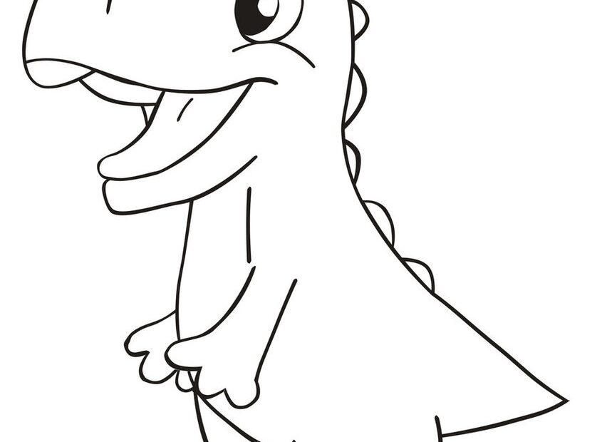 Easy Dinosaur Colouring Pages At Tanesmeraldablog Blog