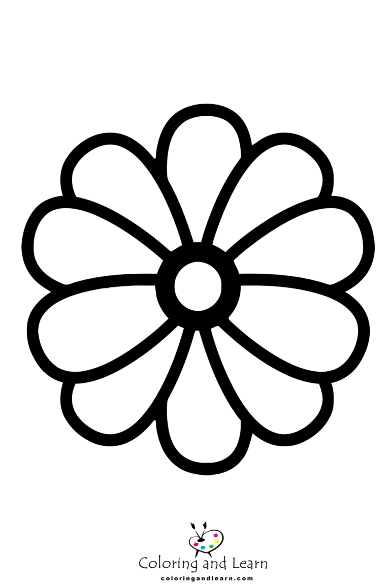 Easy Flower Coloring Pages FREE 2025 Coloring And Learn