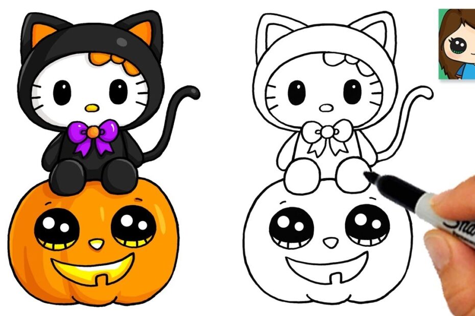 Easy Halloween Hello Kitty Drawing A Step by Step Guide