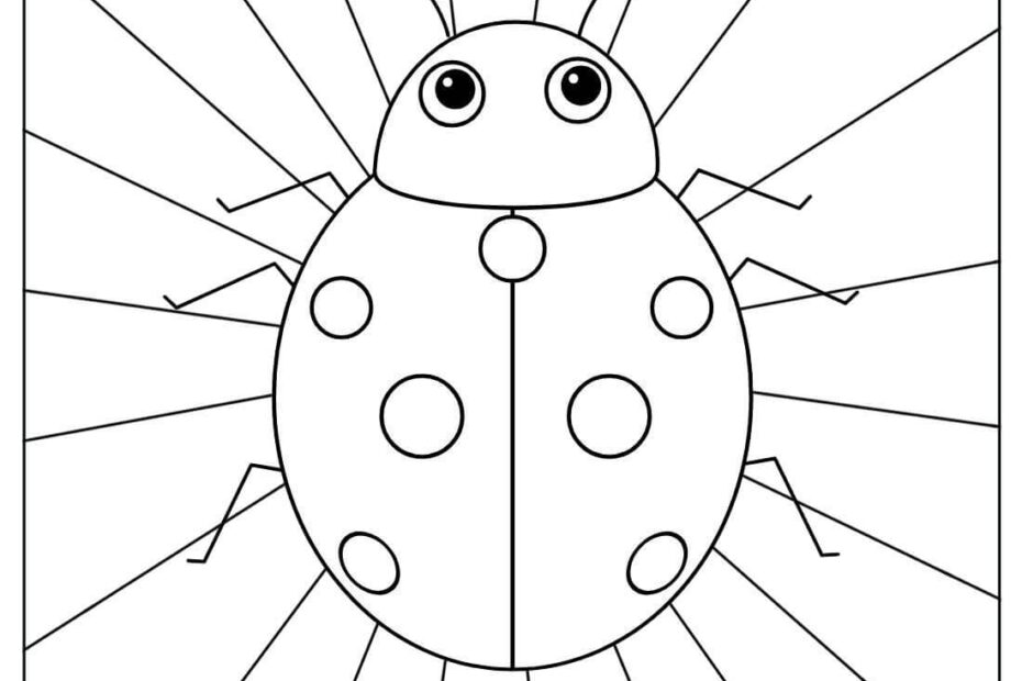 Easy Ladybug Coloring Page Free Printable Coloring Pages