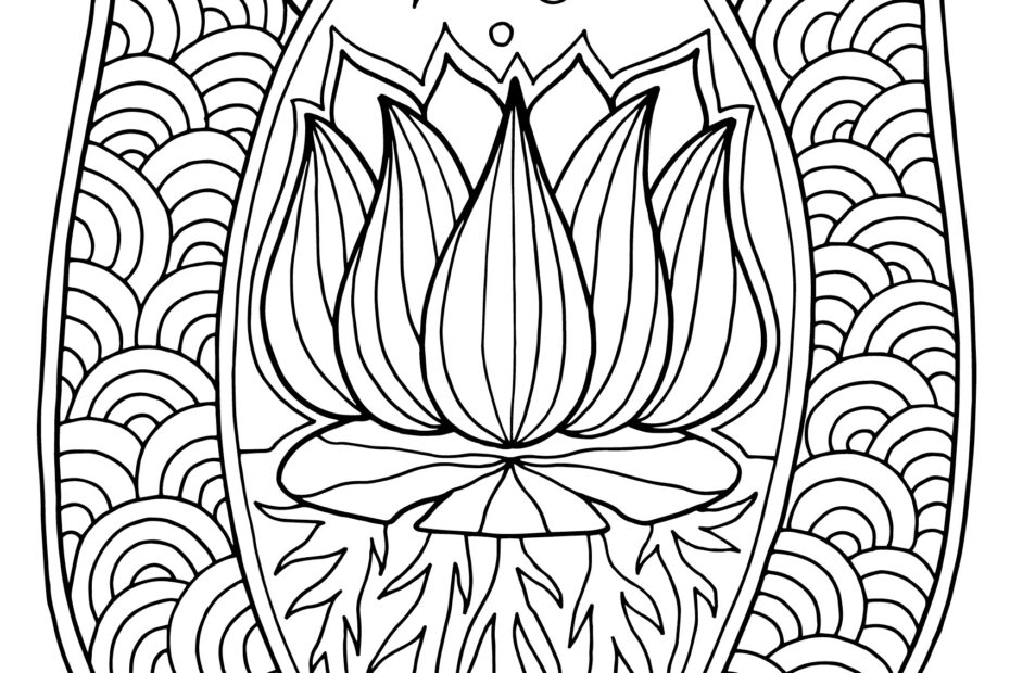 Easy Lotus Flower Mandala Coloring Pages Coloring Pages