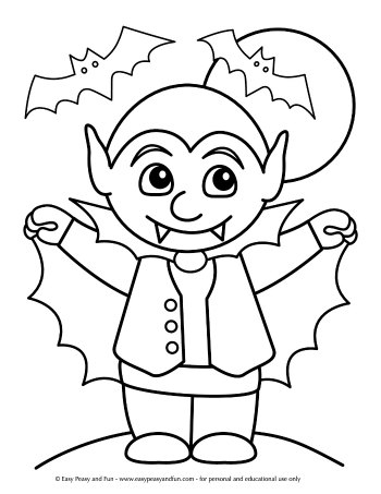 Easy Printable Halloween Coloring Pages Easy Printable Halloween Coloring Pages