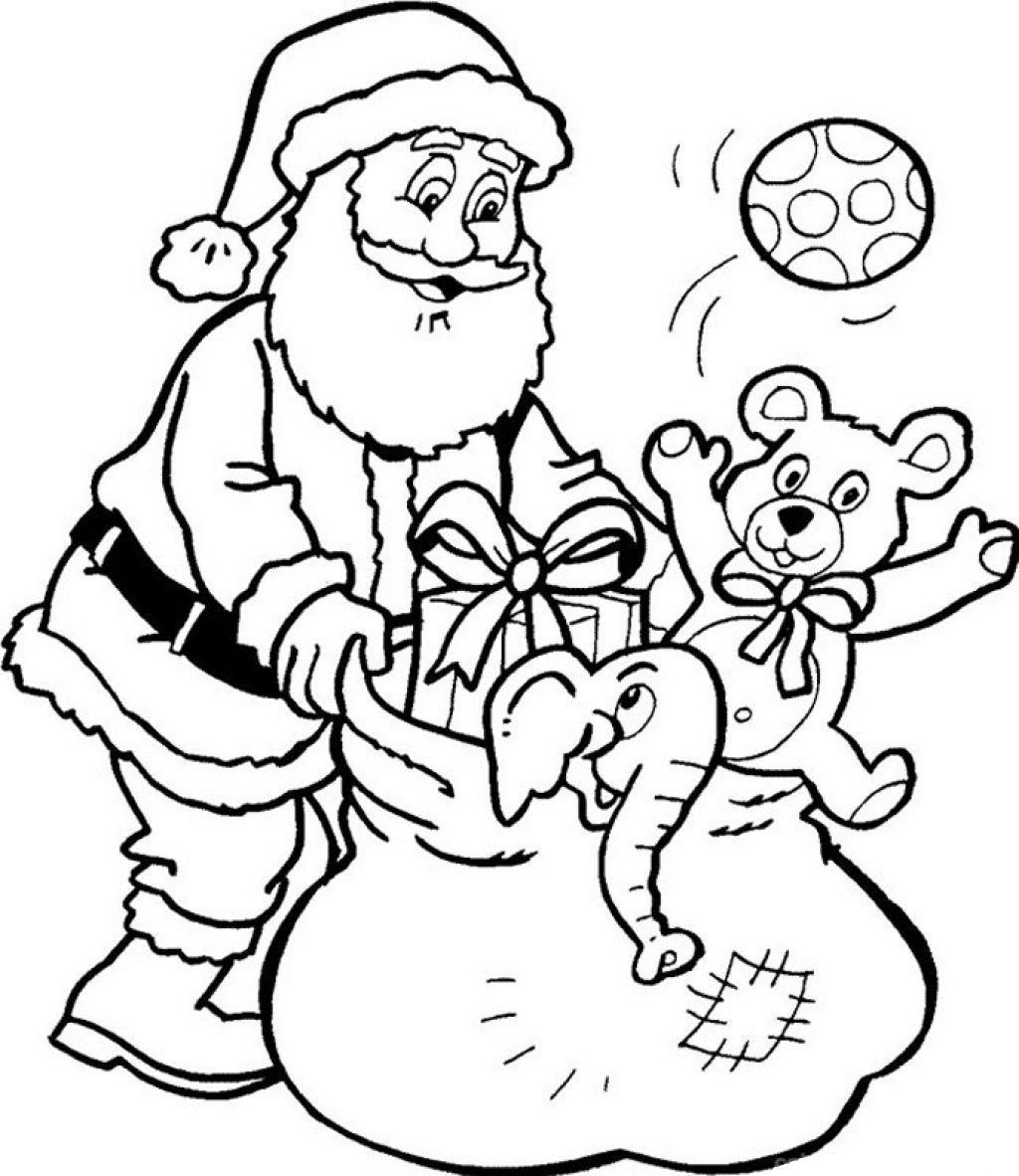 Easy Santa Coloring Pages At GetColorings Free Printable 