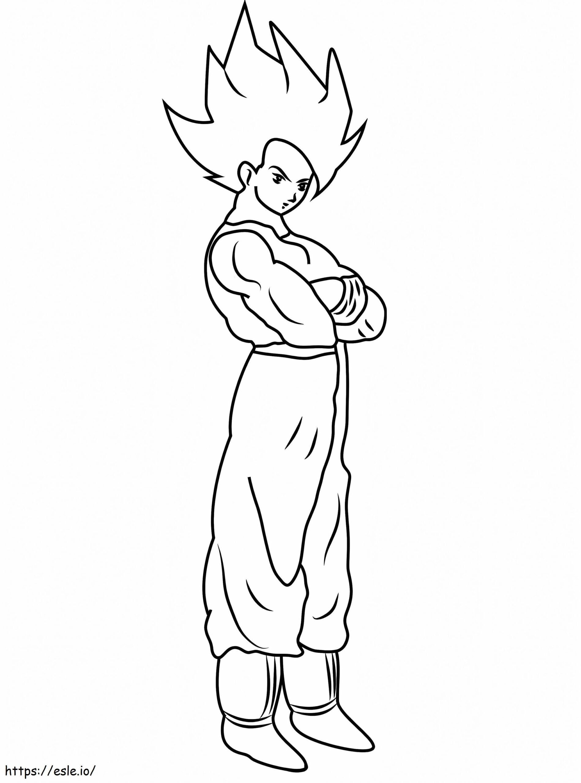 Easy Son Goku Coloring Page Easy Son Goku Coloring Page