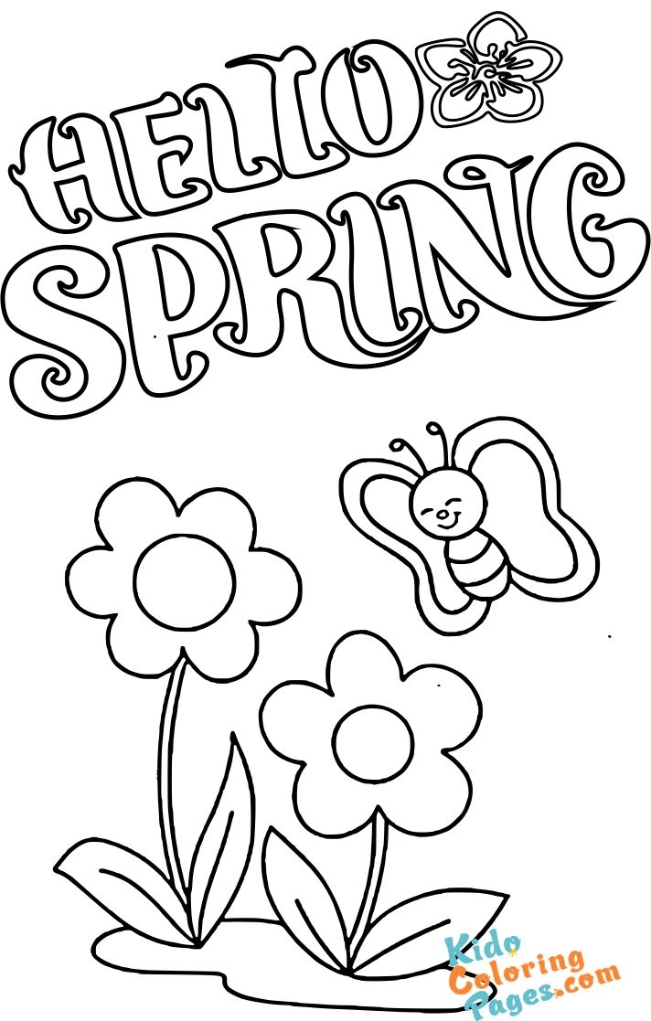Easy Spring Coloring Pages Kids Coloring Pages