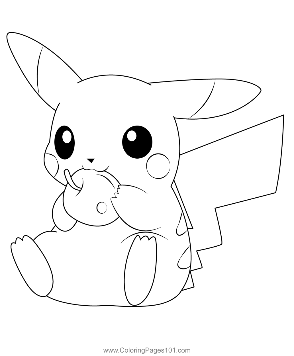 Eating Pikachu Coloring Page For Kids Free Pikachu Printable Coloring Eating Pikachu Coloring Page For Kids Free Pikachu Printable Coloring