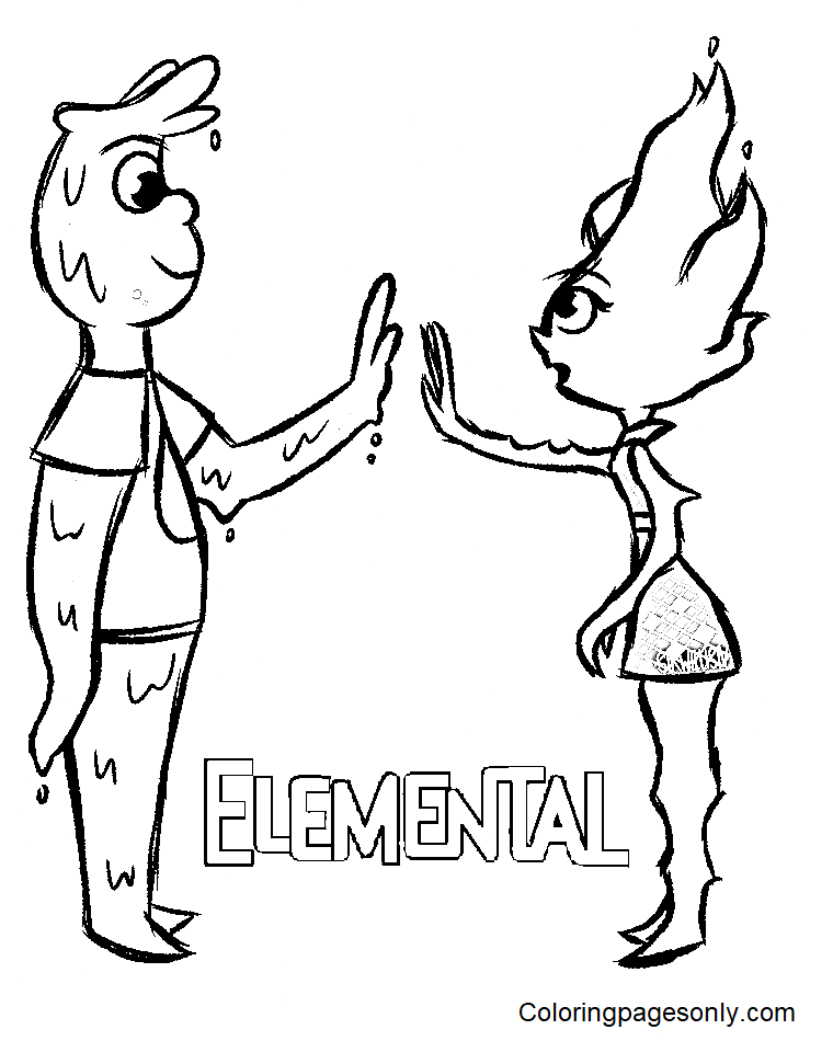 Elemental Coloring Page Printable For Free Download Coloring Home