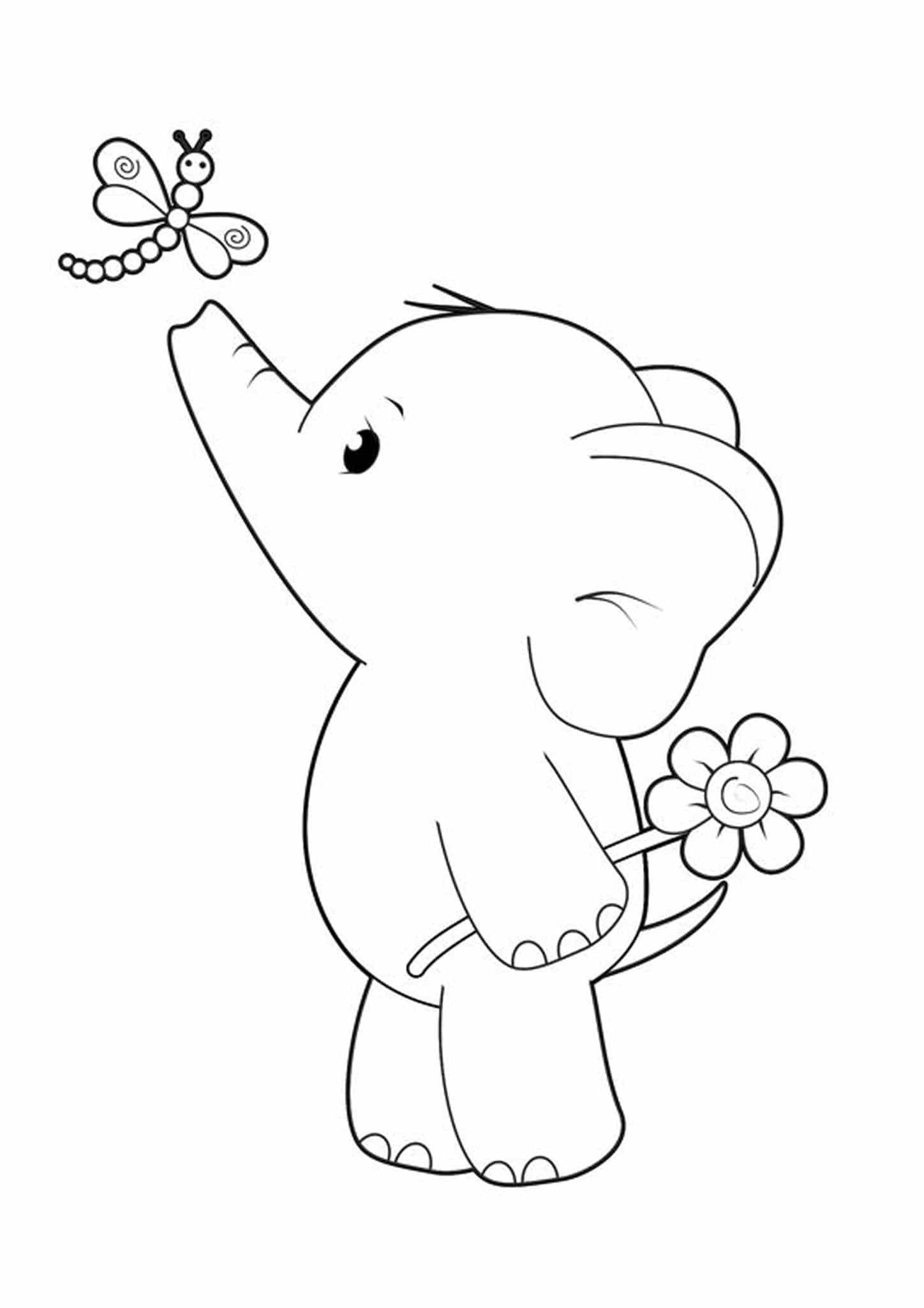 Elephant Coloring Pages For Kids Printable For Free Elephant Coloring Pages For Kids Printable For Free