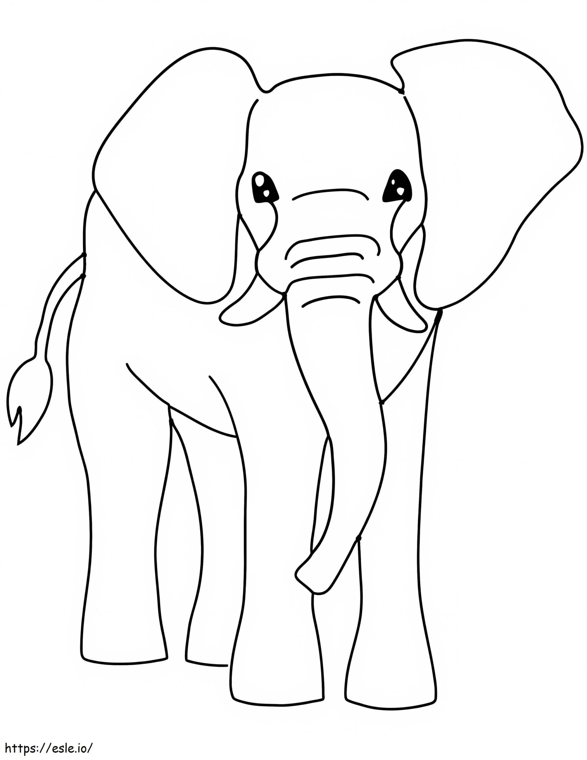 Elephant To Color Coloring Page Elephant To Color Coloring Page
