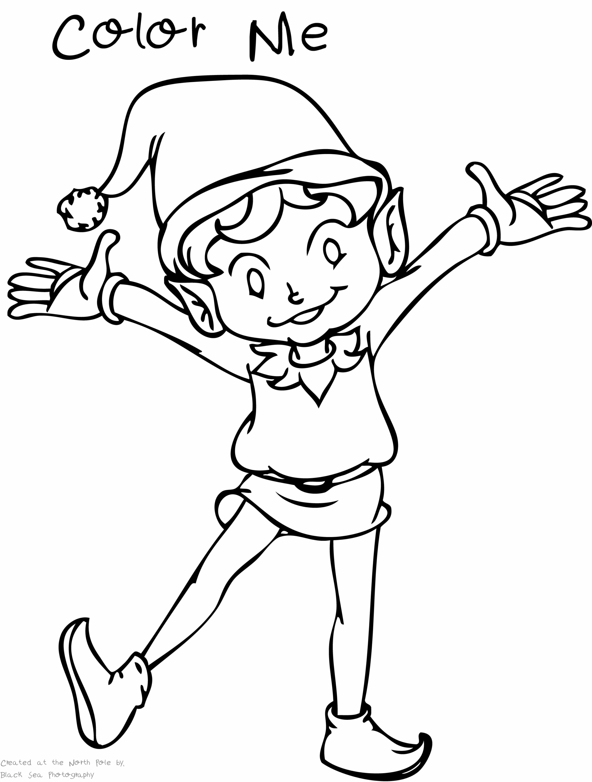 free printable elf coloring page free printable elf coloring page